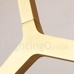 12 Light Modern Contemporary Chandelier Light (Black Golden)