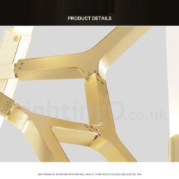 12 Light Modern Contemporary Chandelier Light (Black Golden)