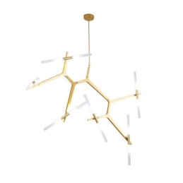 12 Light Modern Contemporary Chandelier Light (Black Golden)