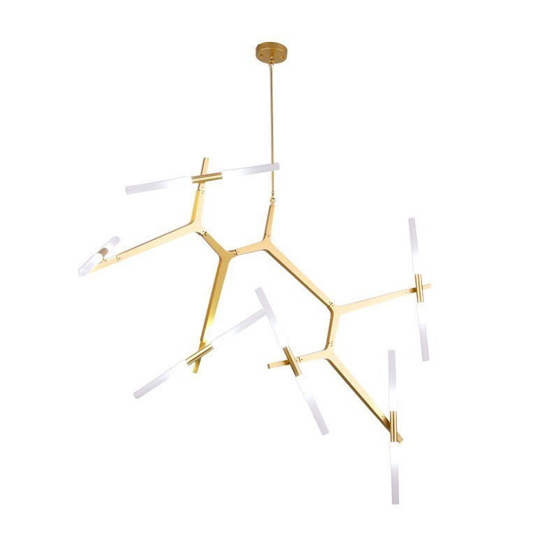 12 Light Modern Contemporary Chandelier Light (Black Golden)