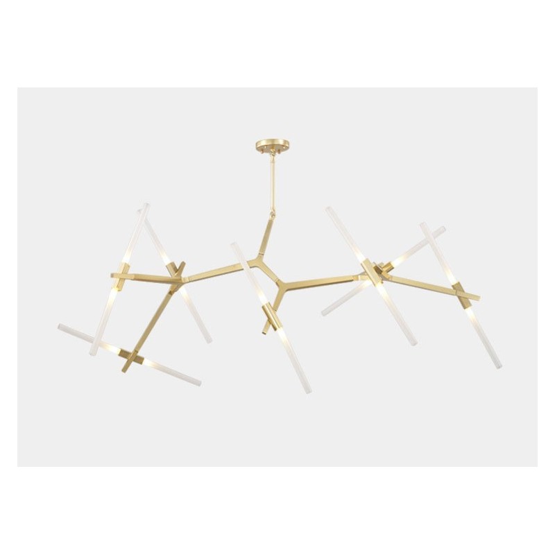 14 Light Modern Contemporary Chandelier Light (Black Golden)