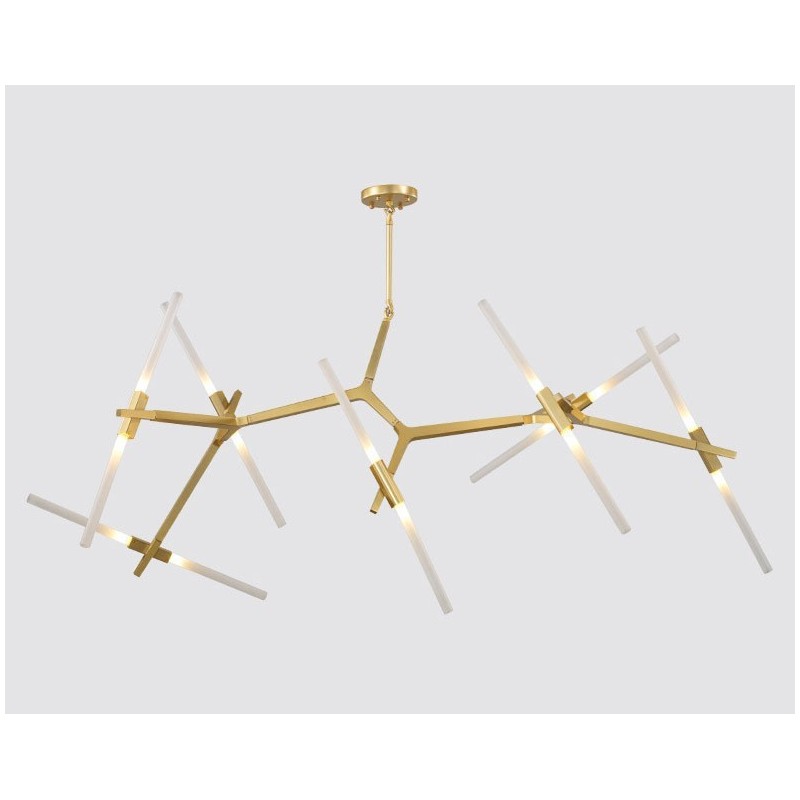 14 Light Modern Contemporary Chandelier Light (Black Golden)