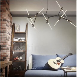 14 Light Modern Contemporary Chandelier Light (Black Golden)