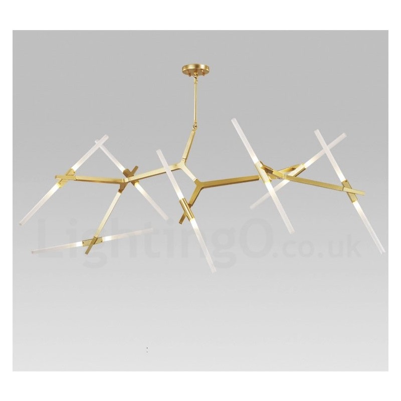 14 Light Modern Contemporary Chandelier Light (Black Golden)