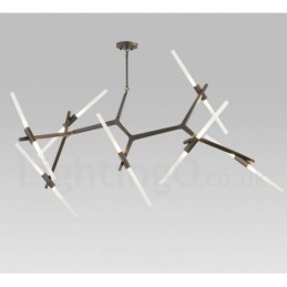 14 Light Modern Contemporary Chandelier Light (Black Golden)