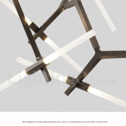 14 Light Modern Contemporary Chandelier Light (Black Golden)