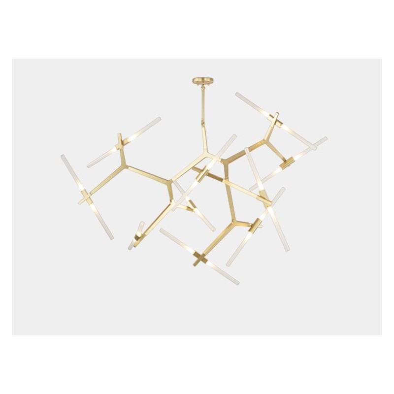 Modern Contemporary 20 Light Chandelier Light (Black Golden)
