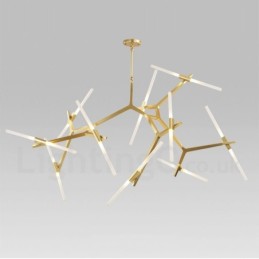 Modern Contemporary 20 Light Chandelier Light (Black Golden)