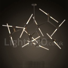 Modern Contemporary 20 Light Chandelier Light (Black Golden)
