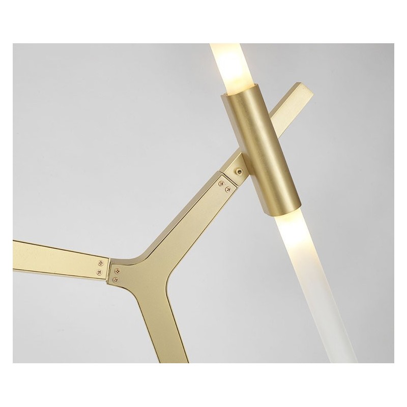 Modern Contemporary 20 Light Chandelier Light (Black Golden)