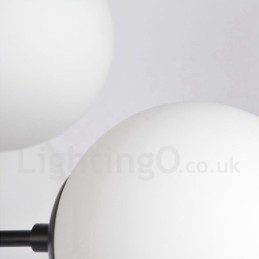 Black 8 Light Modern Contemporary 2 Tier Metal Chandelier with Glass Shade