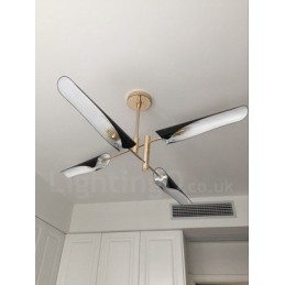 2 Tier Modern Contemporary 4 Light Chandelier