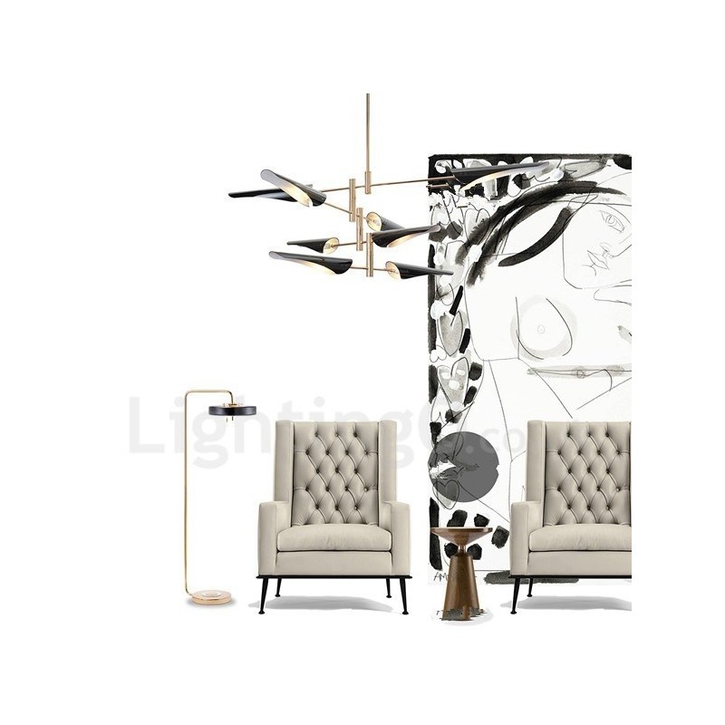 Modern Contemporary 4 Tier 8 Light Chandelier