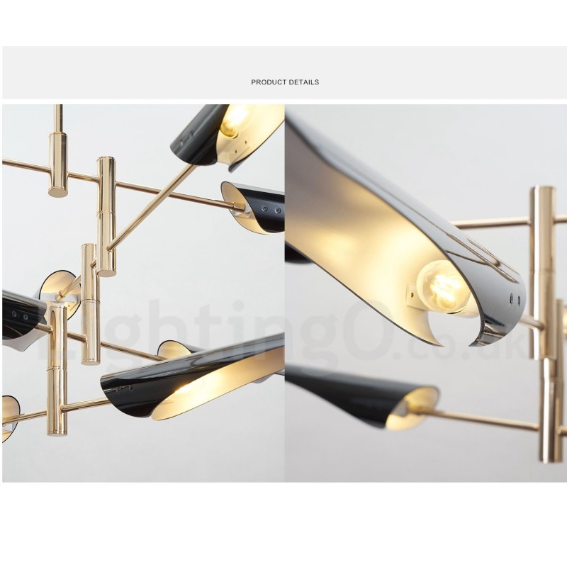 Modern Contemporary 4 Tier 8 Light Chandelier