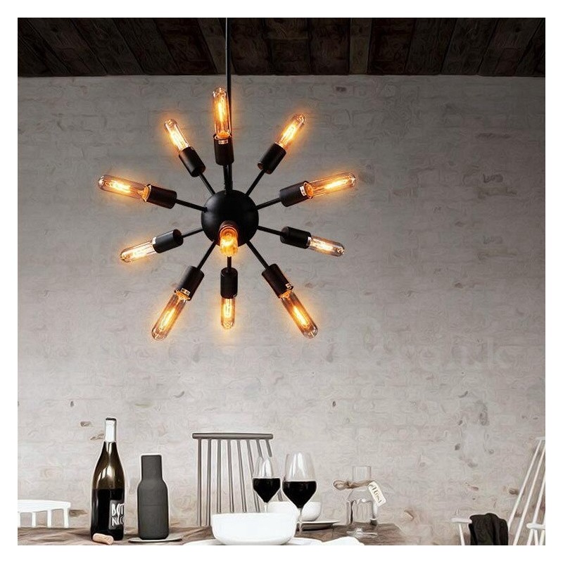 12 Light Retro Vintage Sputnik Chandelier