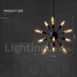 12 Light Retro Vintage Sputnik Chandelier