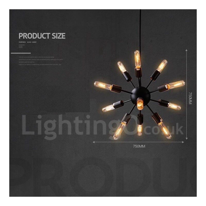 12 Light Retro Vintage Sputnik Chandelier