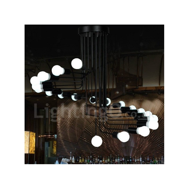 Black Contemporary Chandelier Lamp Light