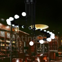 Black Contemporary Chandelier Lamp Light