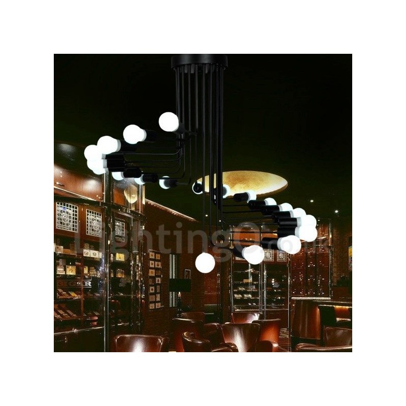 Black Contemporary Chandelier Lamp Light