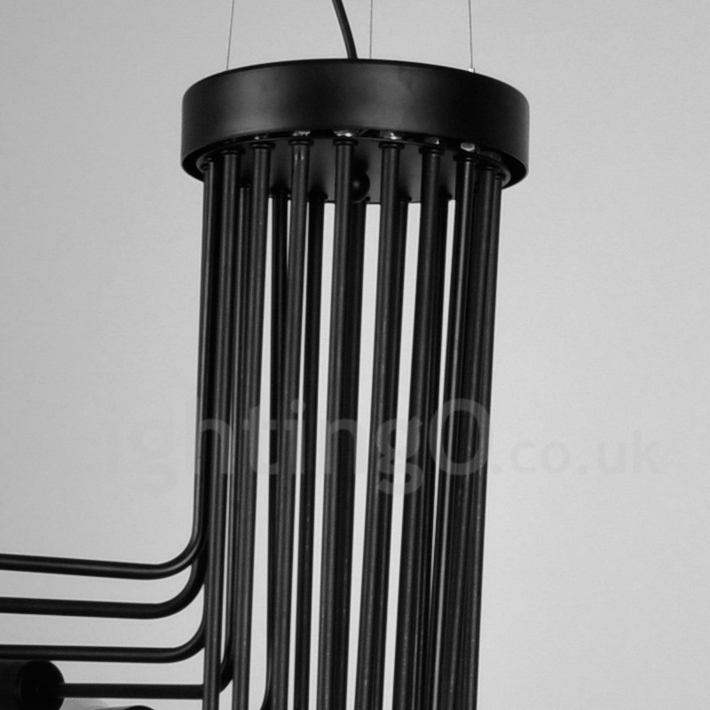 Black 26 Light Retro Vintage Modern Contemporary Chandelier Lamp Light