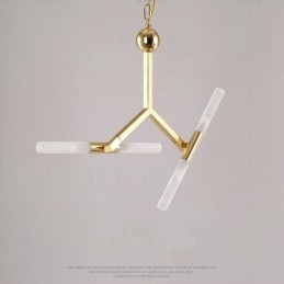 Modern Contemporary 2 Tier 4 Light Golden Chandelier Lamp