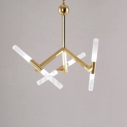 Modern Contemporary 2 Tier 6 Light Golden Chandelier Lamp