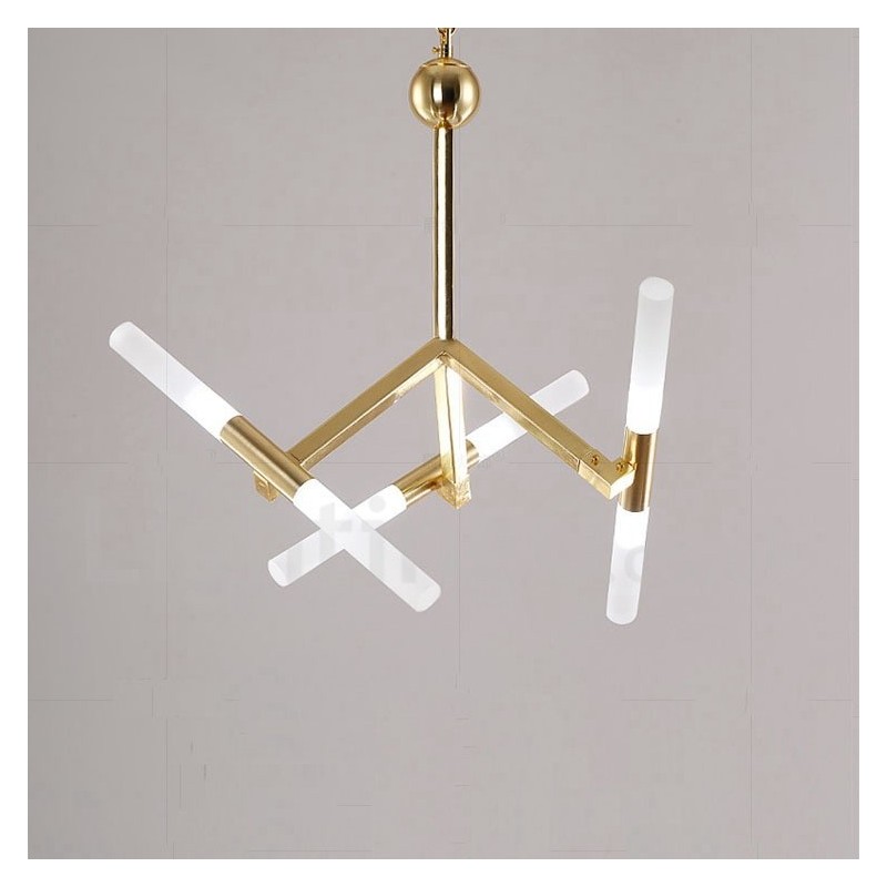 Modern Contemporary 2 Tier 6 Light Golden Chandelier Lamp
