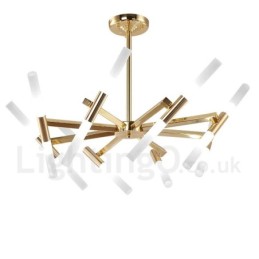Modern Contemporary 2 Tier 16 Light Golden Chandelier Lamp