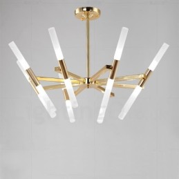 Modern Contemporary 2 Tier 16 Light Golden Chandelier Lamp