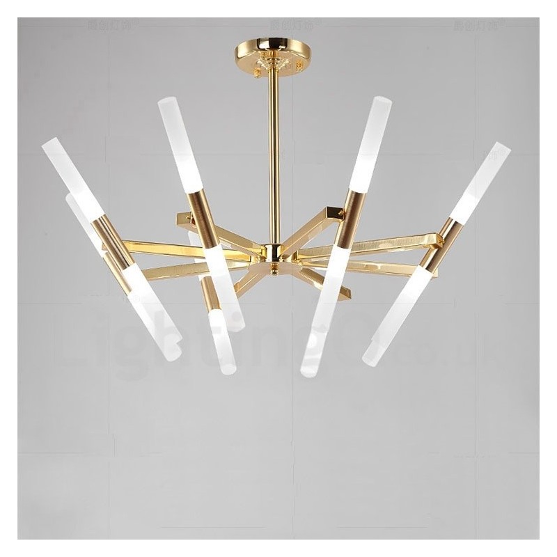Modern Contemporary 2 Tier 16 Light Golden Chandelier Lamp