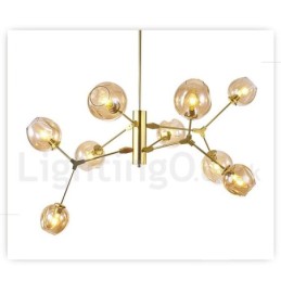 Chandelier with Glass Shade Modern Contemporary Style