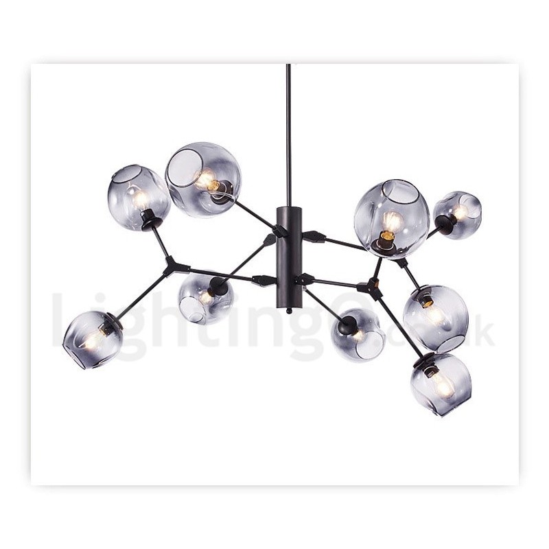 Chandelier with Glass Shade Modern Contemporary Style