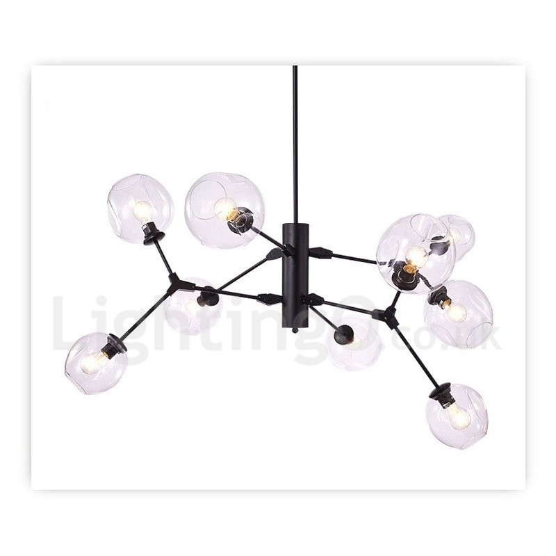 Chandelier with Glass Shade Modern Contemporary Style