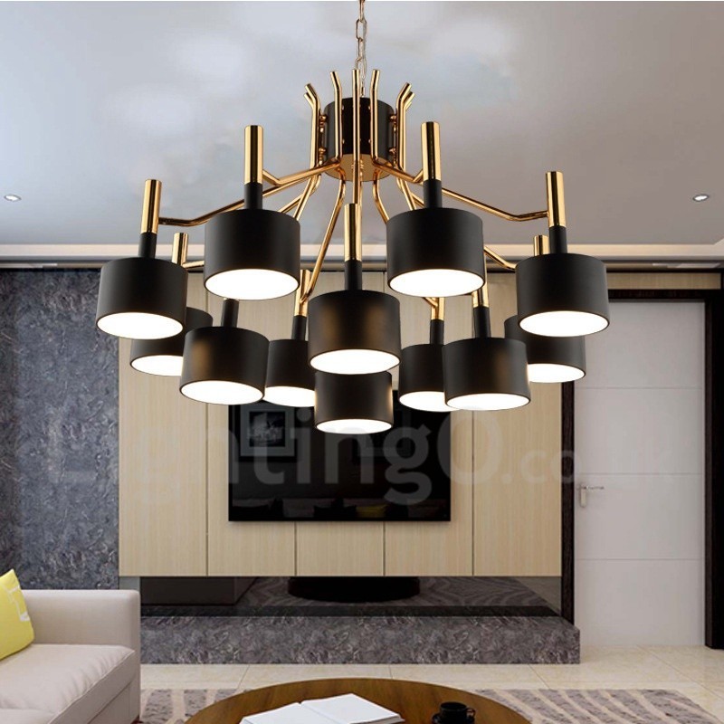Modern Contemporary 12 Light 2 Tier Chandelier Lamp Light