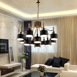 Modern Contemporary 12 Light 2 Tier Chandelier Lamp Light