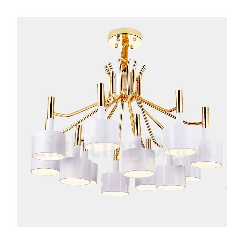 Modern Contemporary 12 Light 2 Tier Chandelier Lamp Light