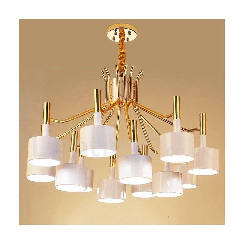 Modern Contemporary 12 Light 2 Tier Chandelier Lamp Light