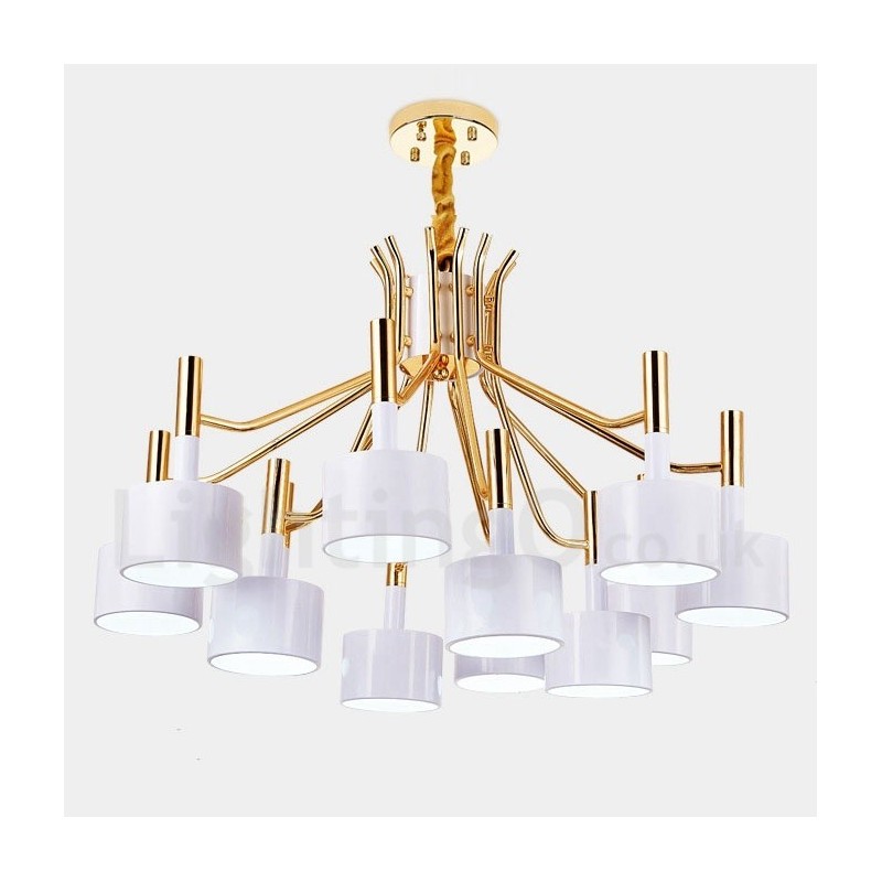 Modern Contemporary 12 Light 2 Tier Chandelier Lamp Light