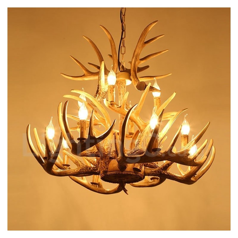 Vintage Country 12 Light Chandelier Light