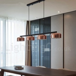 4 Light Single Tier Modern Contemporary Rotatable Chandelier Light