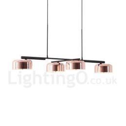 4 Light Single Tier Modern Contemporary Rotatable Chandelier Light