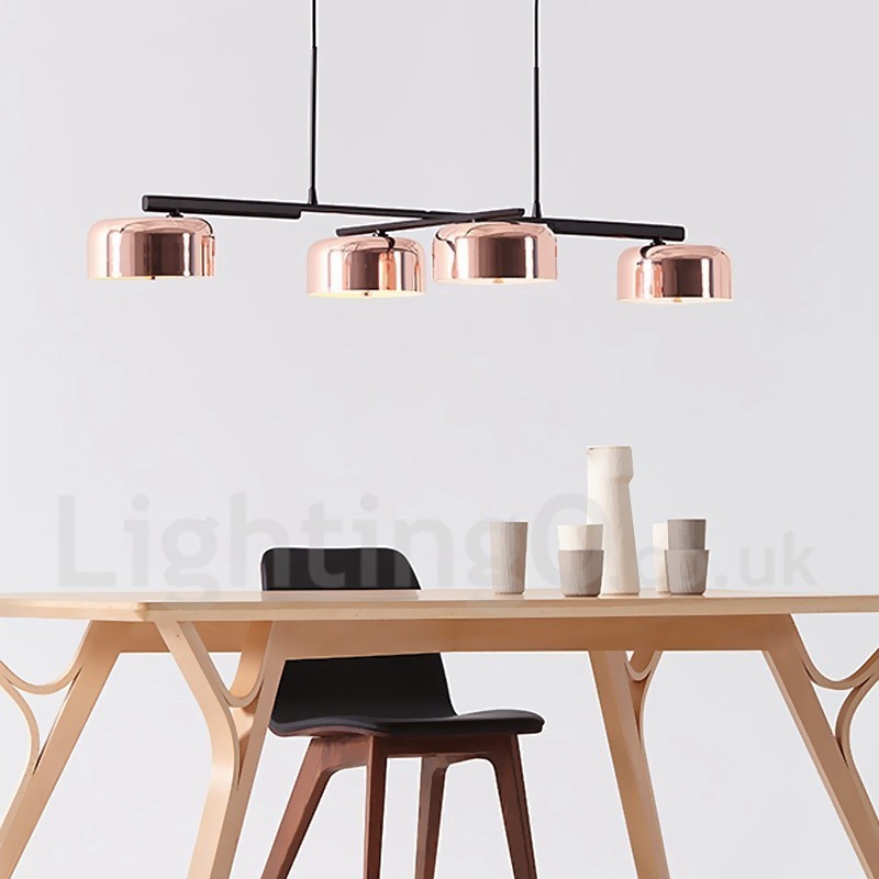 4 Light Single Tier Modern Contemporary Rotatable Chandelier Light