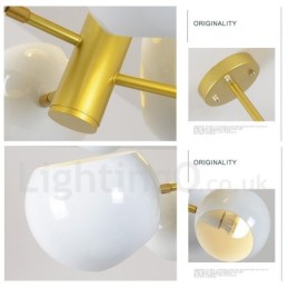 White 10 Light Modern Contemporary Chandelier Lamp Light