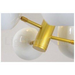 White 10 Light Modern Contemporary Chandelier Lamp Light