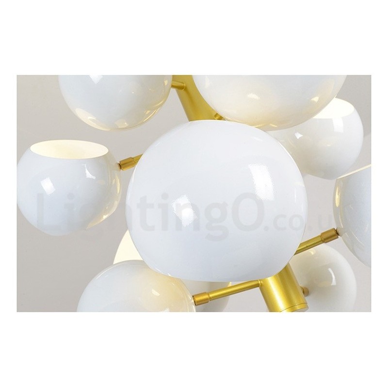 White 10 Light Modern Contemporary Chandelier Lamp Light