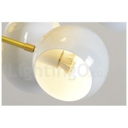 White 10 Light Modern Contemporary Chandelier Lamp Light