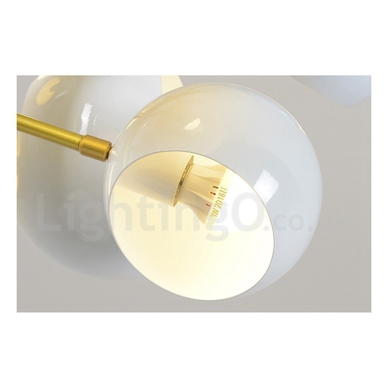 White 10 Light Modern Contemporary Chandelier Lamp Light