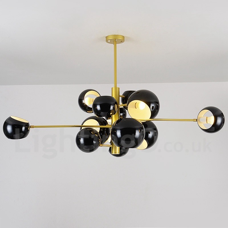 Black 13 Light Modern Contemporary Chandelier Lamp Light