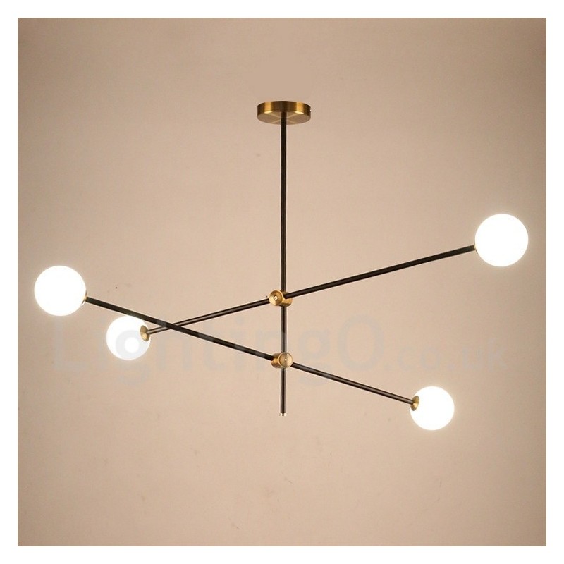 Modern Contemporary 4 Light 2 Tier Chandelier Light